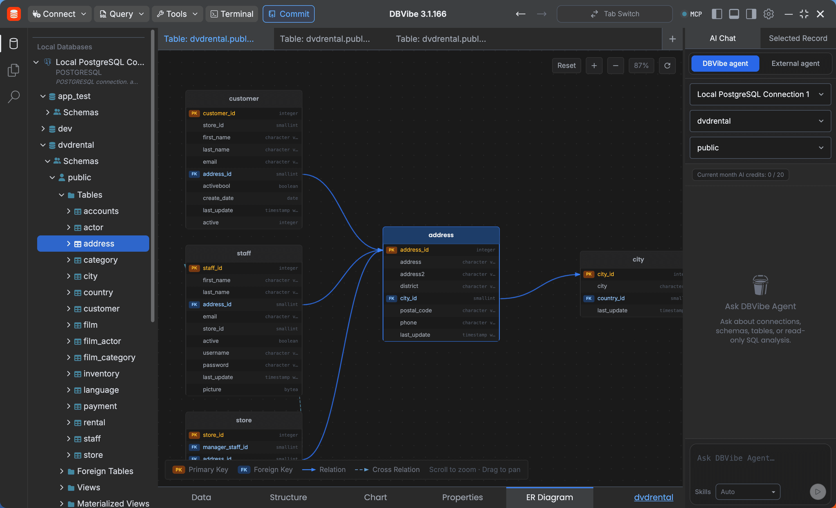 ER diagram screenshot